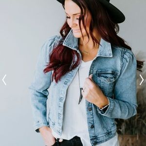 Puff Sleeve Jean Jacket